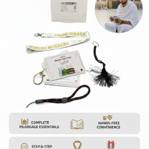 Bengali Bangla Umrah Dua Pack Keychain, Lanyard, Tasbih, and Wrist Strap | Essential Umrah Gift & Travel Accessories (Copy)